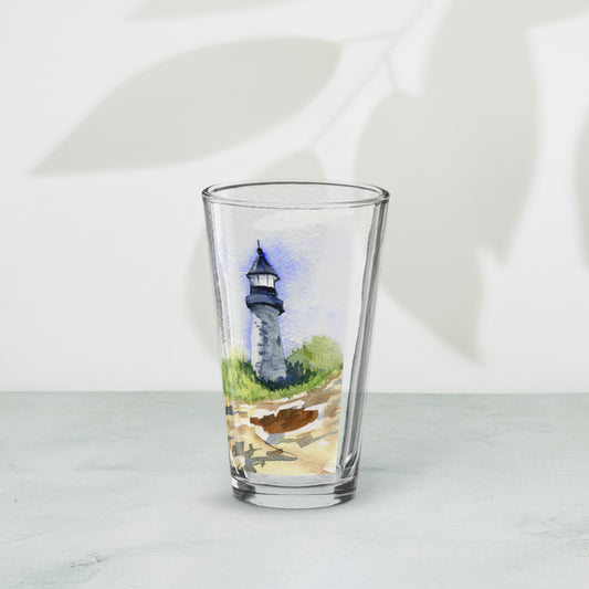 Pemaquid light house -Shaker pint glass