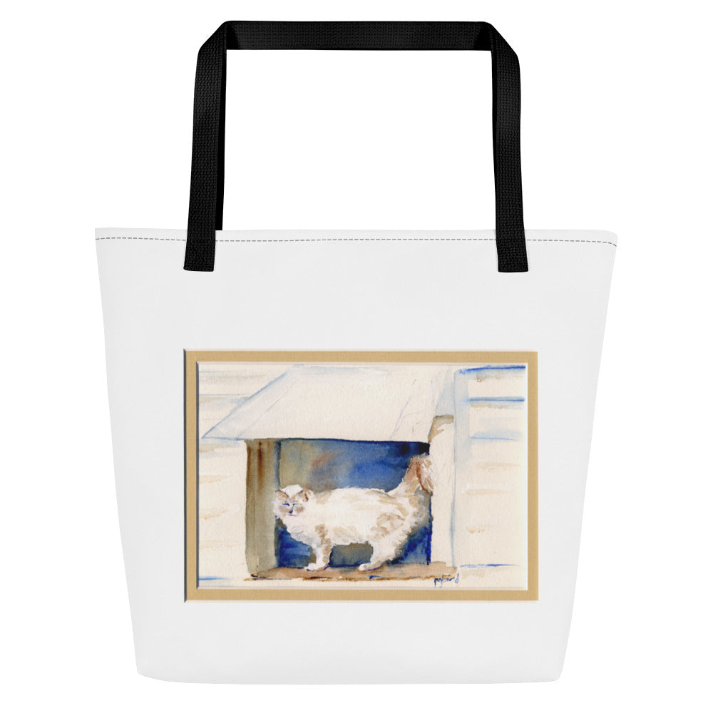 Stray kitty - All-Over Print Large Tote Bag