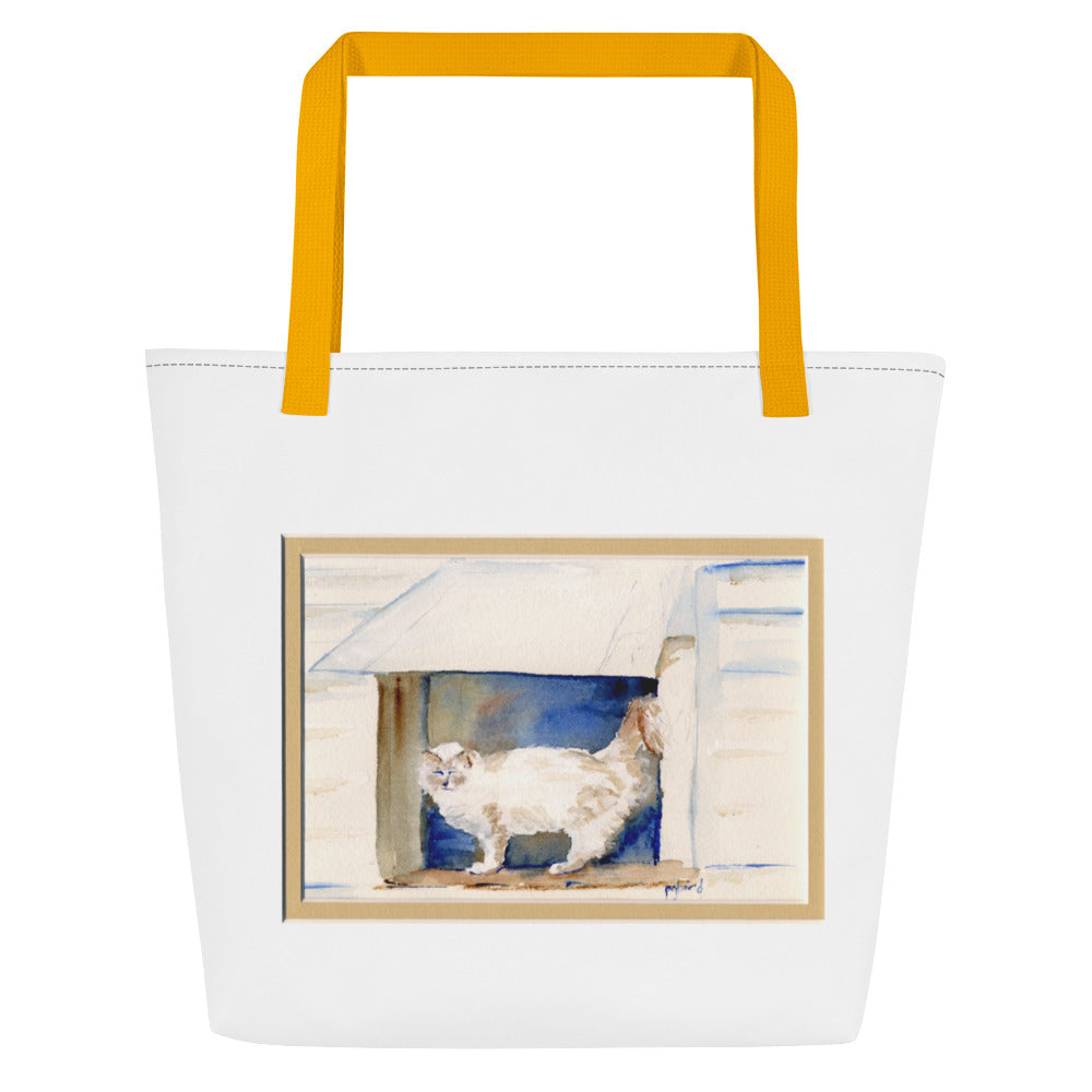 Stray kitty - All-Over Print Large Tote Bag