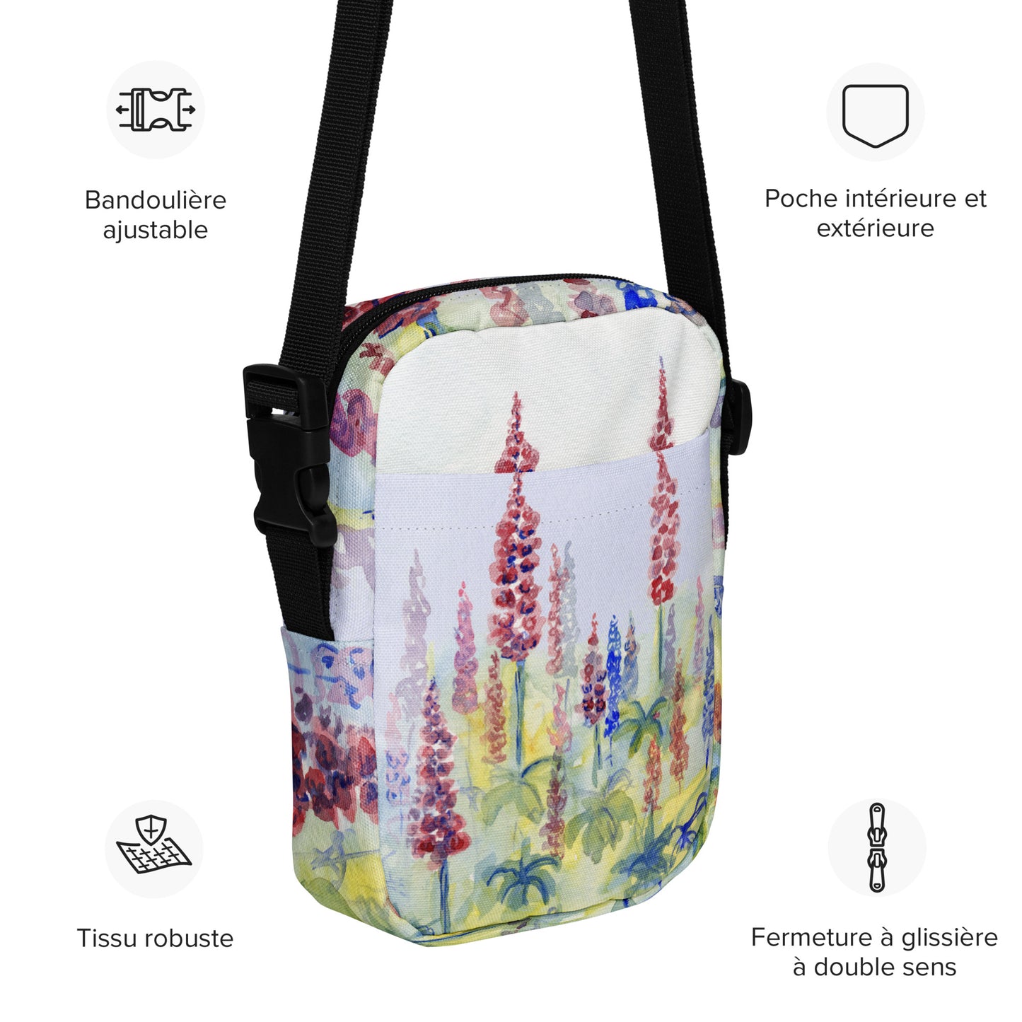 Lupines - Utility crossbody bag