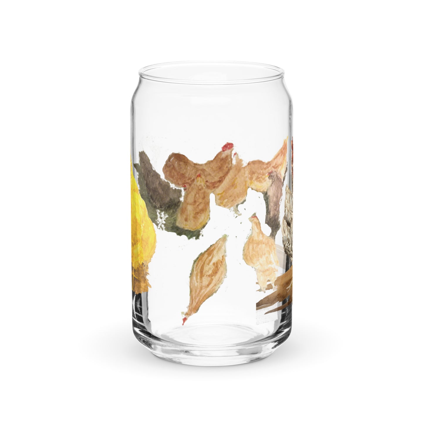 Flock of Chicken - Can-shaped glass