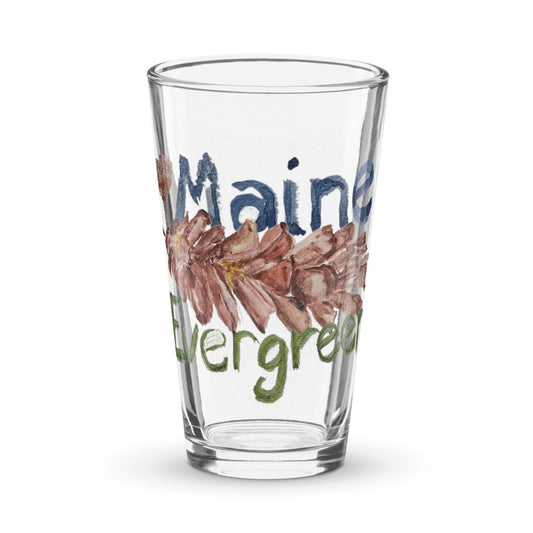 Maine Pinecone - Shaker pint glass