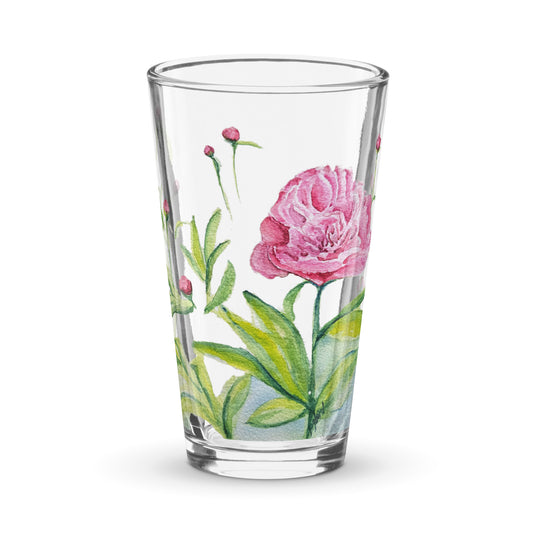 Peony - Shaker pint glass