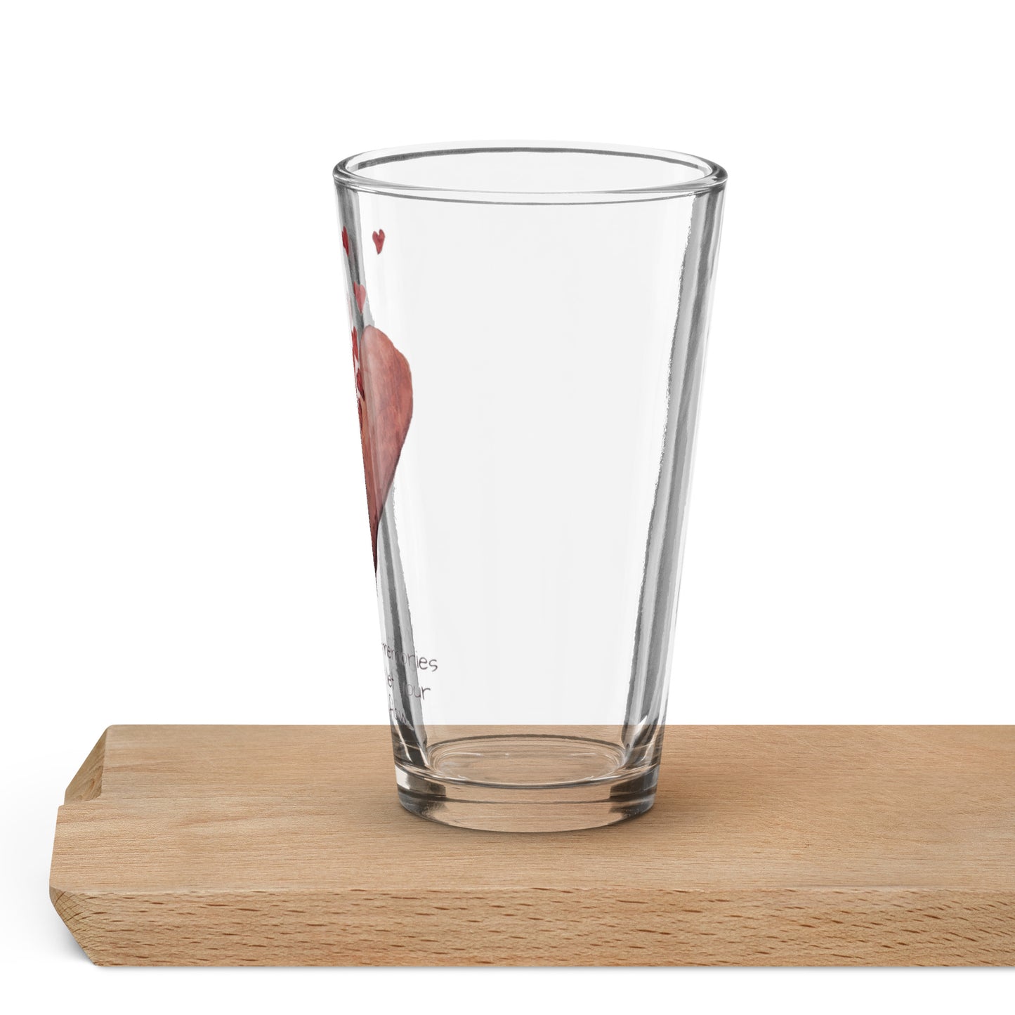 Broken heart flows - Shaker pint glass