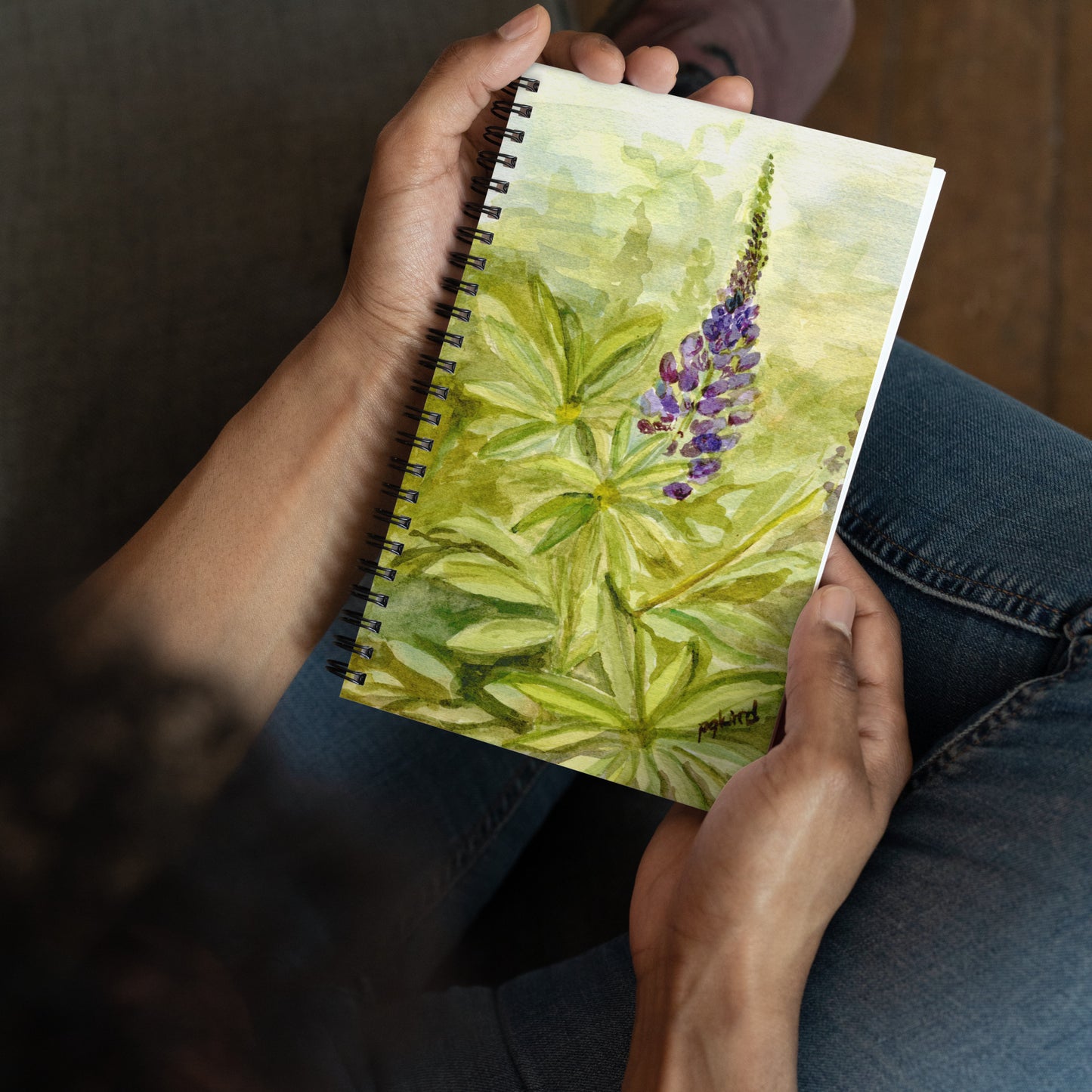 Single Lupine Spiral notebook