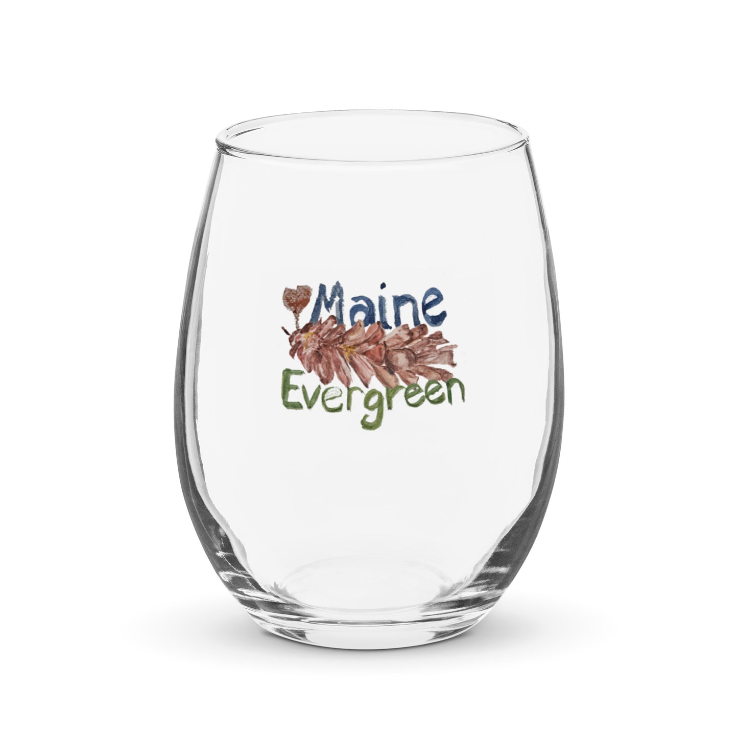 Maine Pinecone - Stemless wine glass