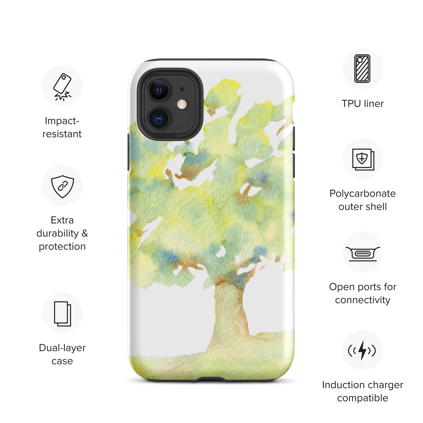 Watercolor Tree Tough Case for iPhone®