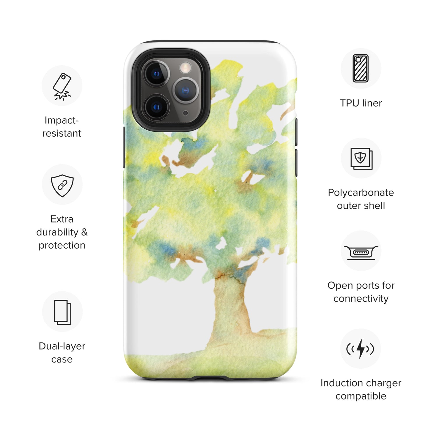 Watercolor Tree Tough Case for iPhone®