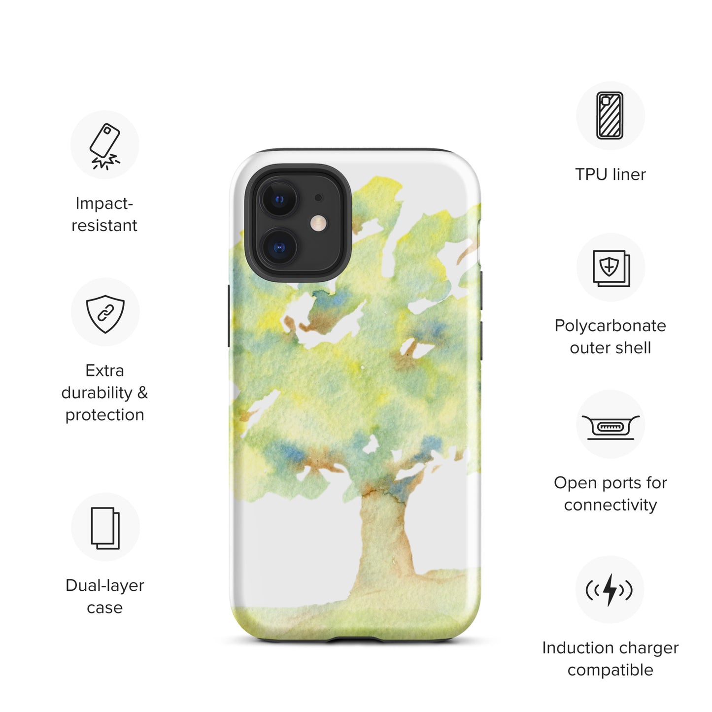 Watercolor Tree Tough Case for iPhone®