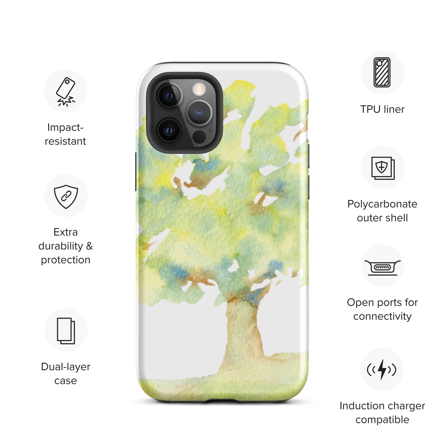 Watercolor Tree Tough Case for iPhone®