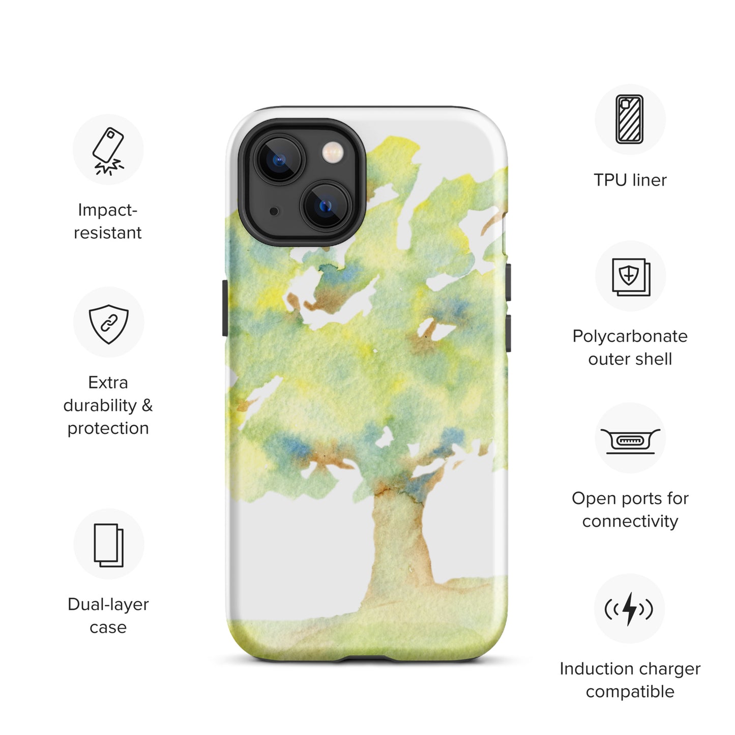 Watercolor Tree Tough Case for iPhone®