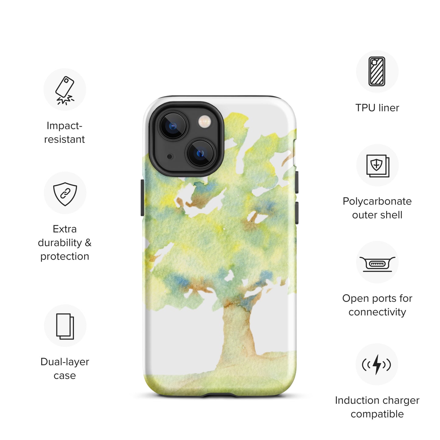 Watercolor Tree Tough Case for iPhone®