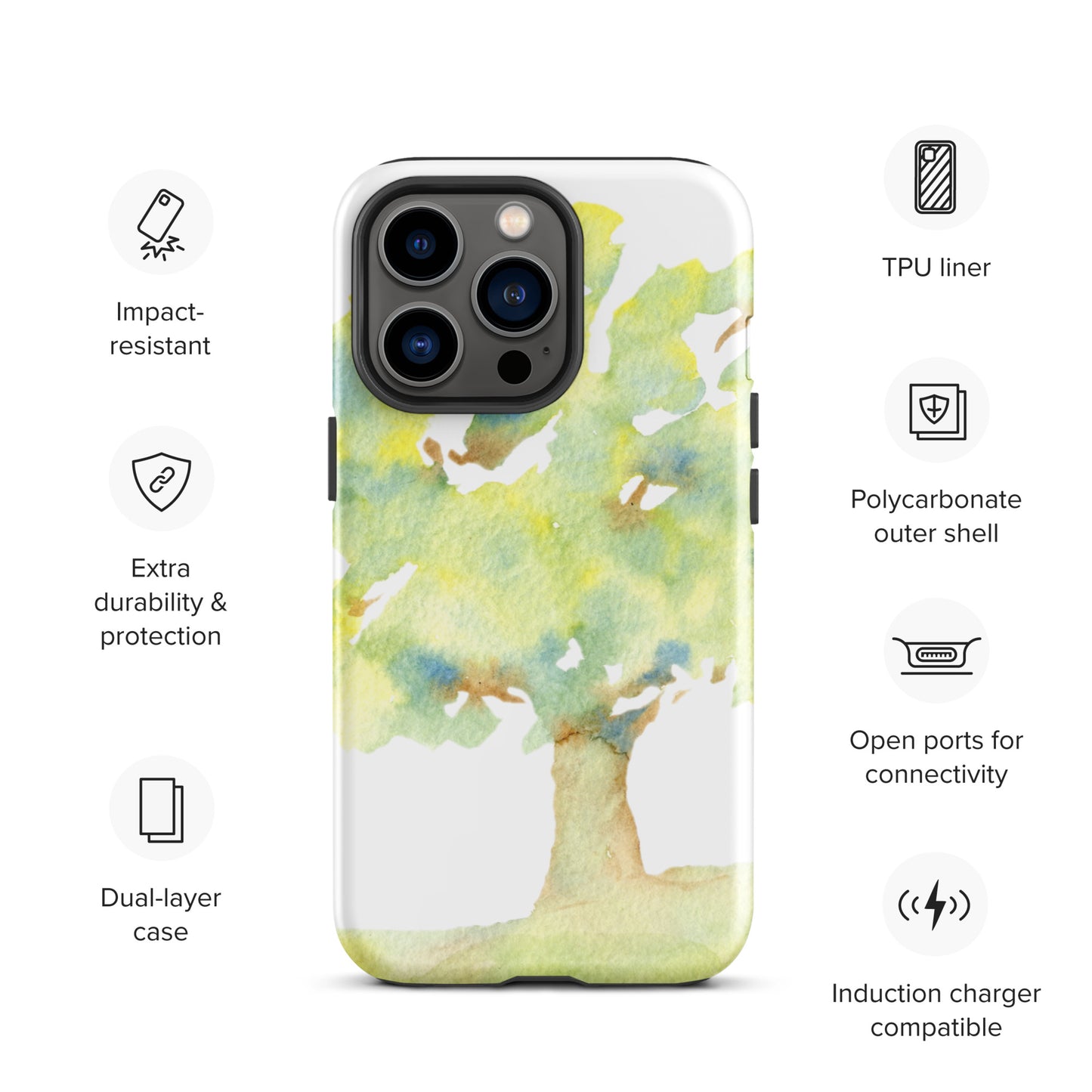 Watercolor Tree Tough Case for iPhone®