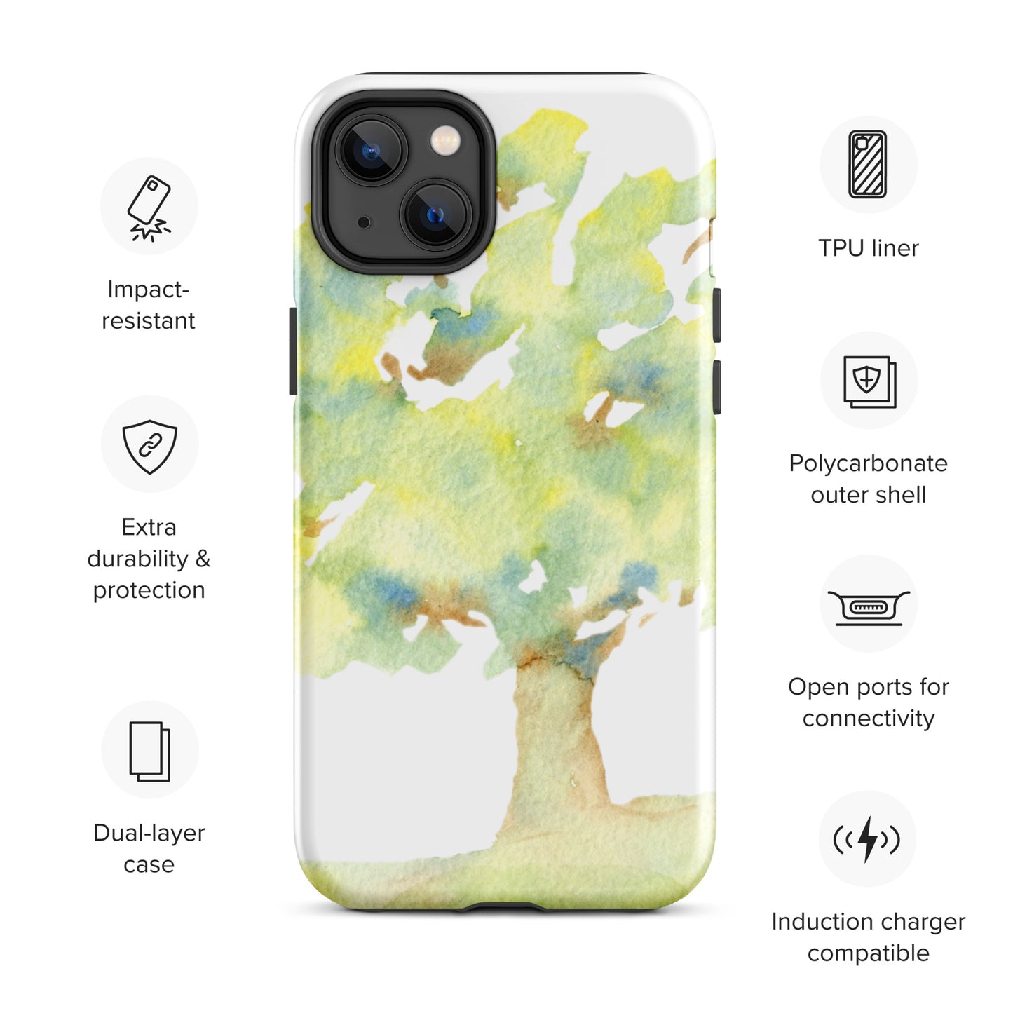 Watercolor Tree Tough Case for iPhone®