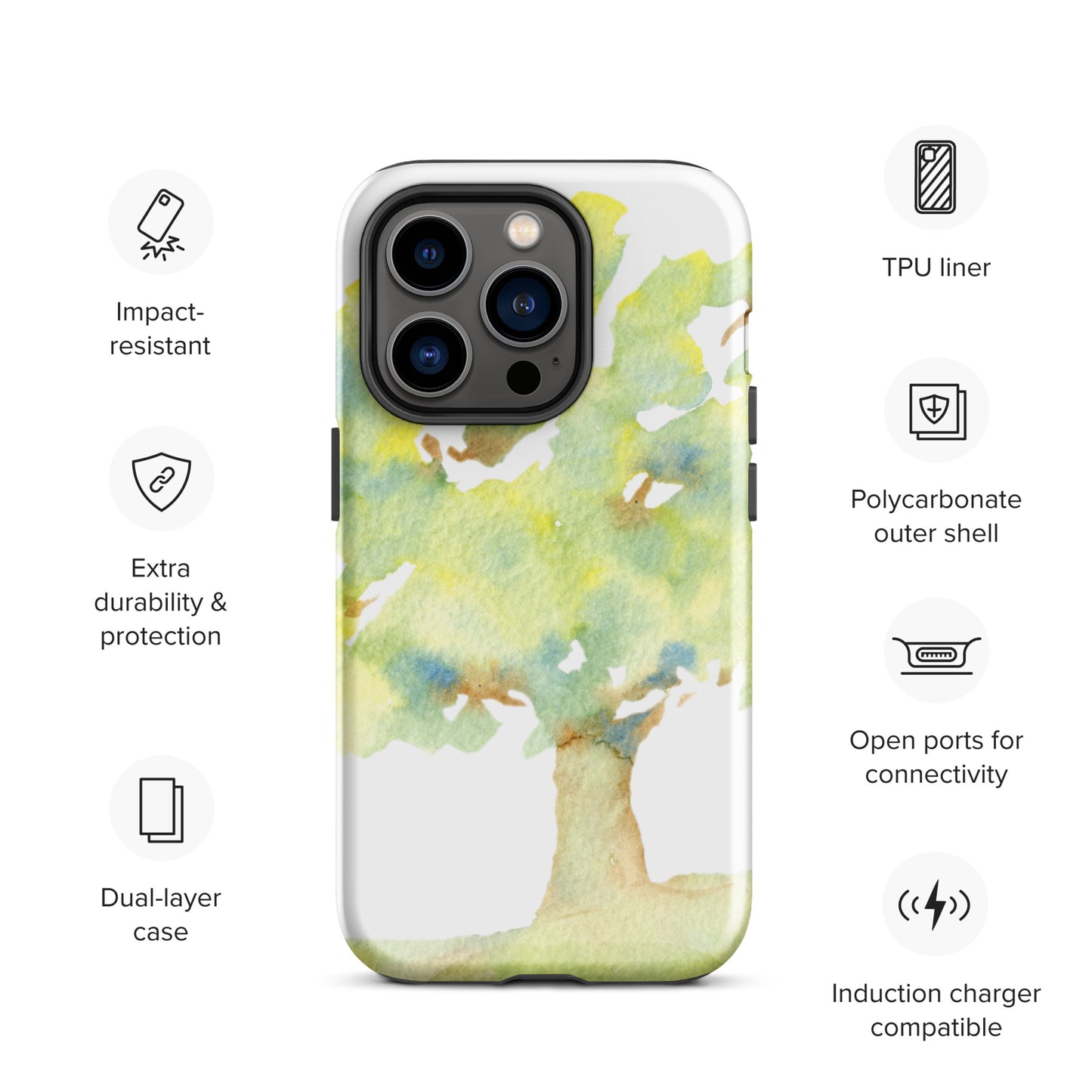 Watercolor Tree Tough Case for iPhone®