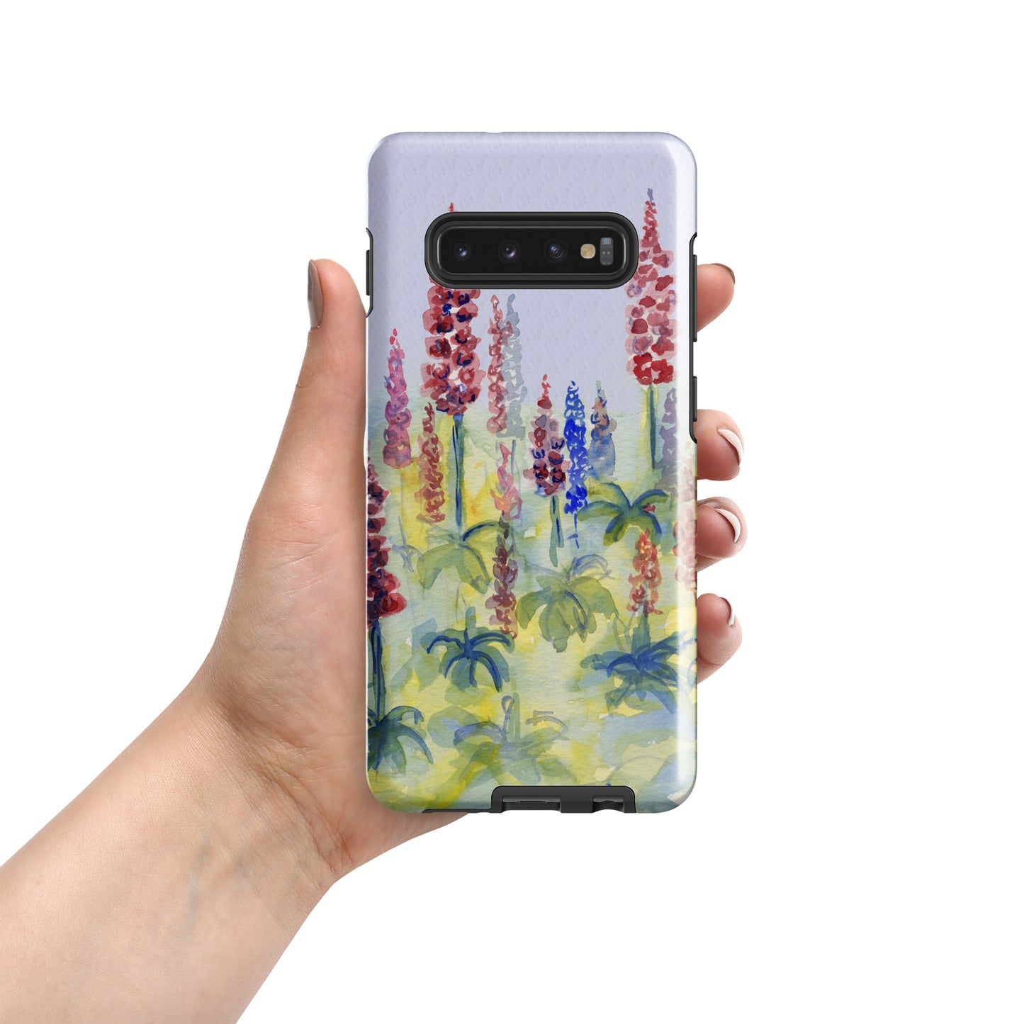 Pink and blue Lupine Tough case for Samsung®