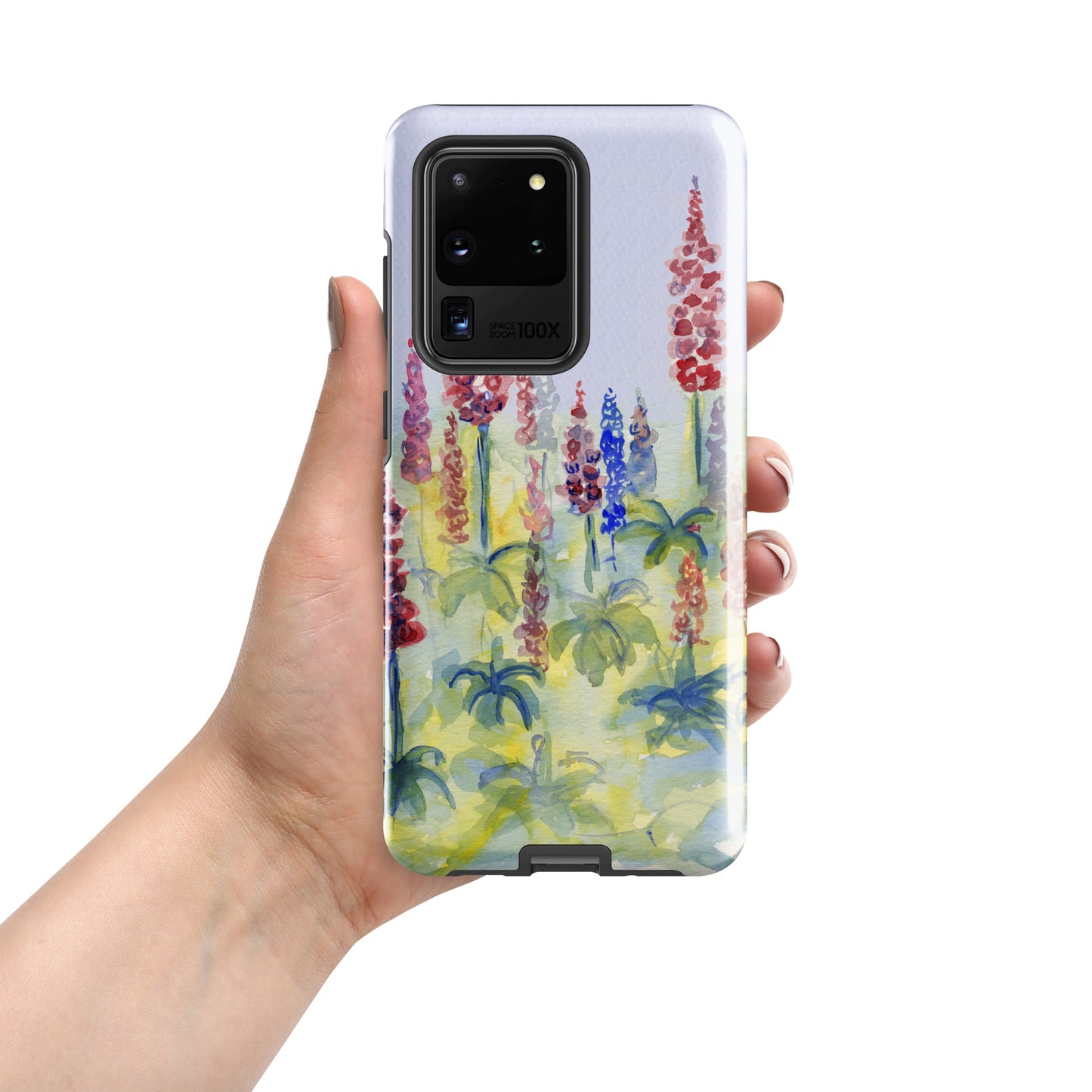 Pink and blue Lupine Tough case for Samsung®