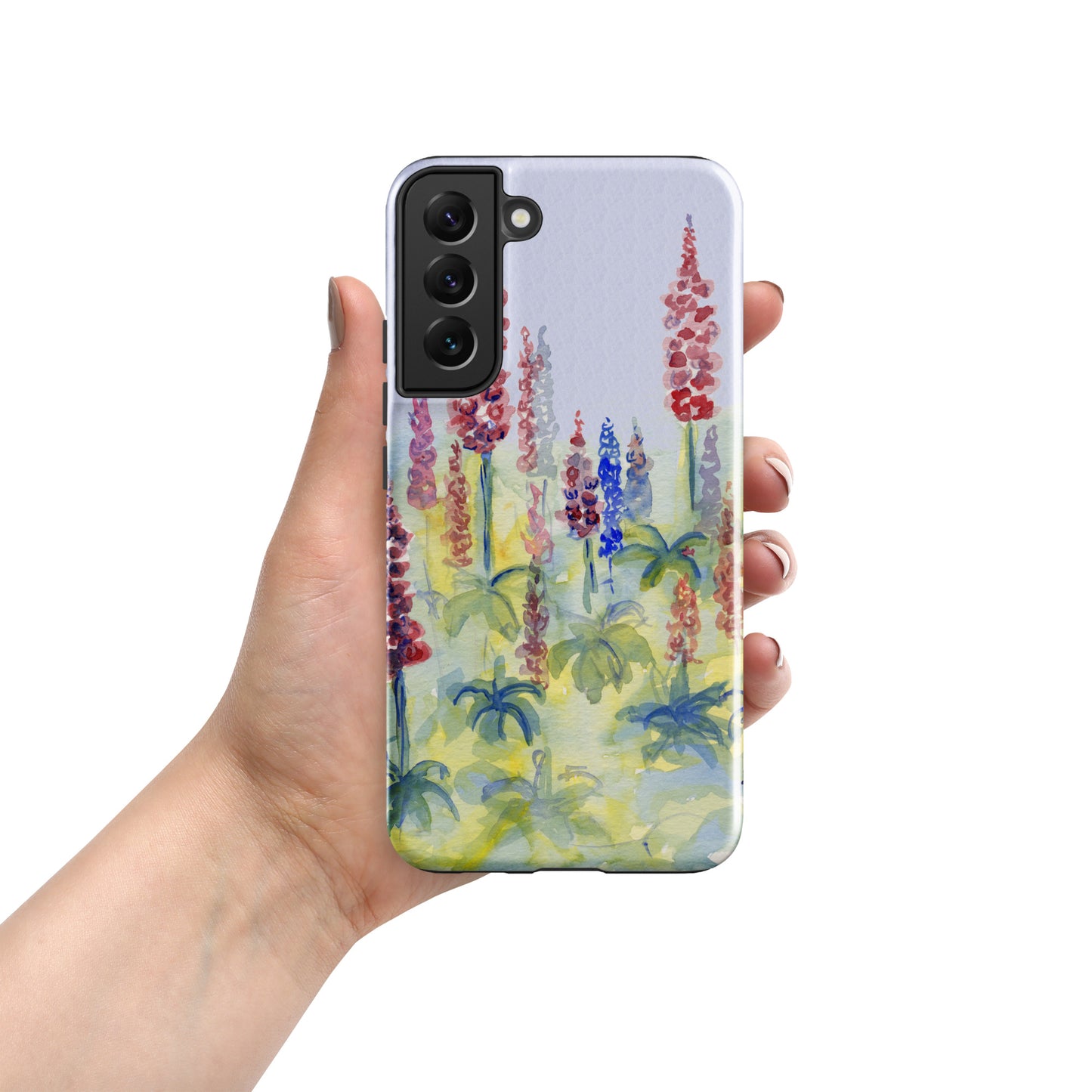 Pink and blue Lupine Tough case for Samsung®