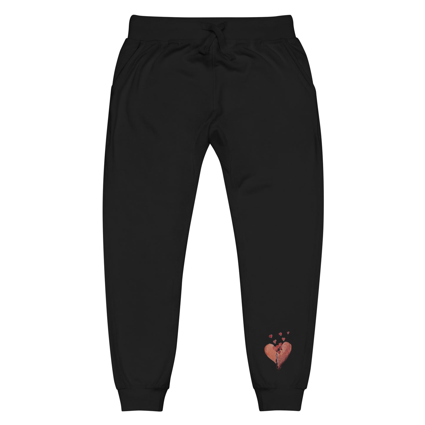 Broken Heart Flowing - Unisex fleece sweatpants