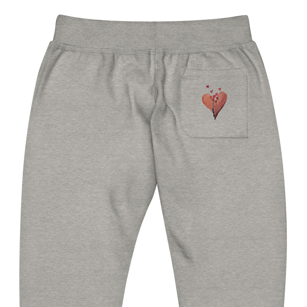 Broken Heart Flowing - Unisex fleece sweatpants