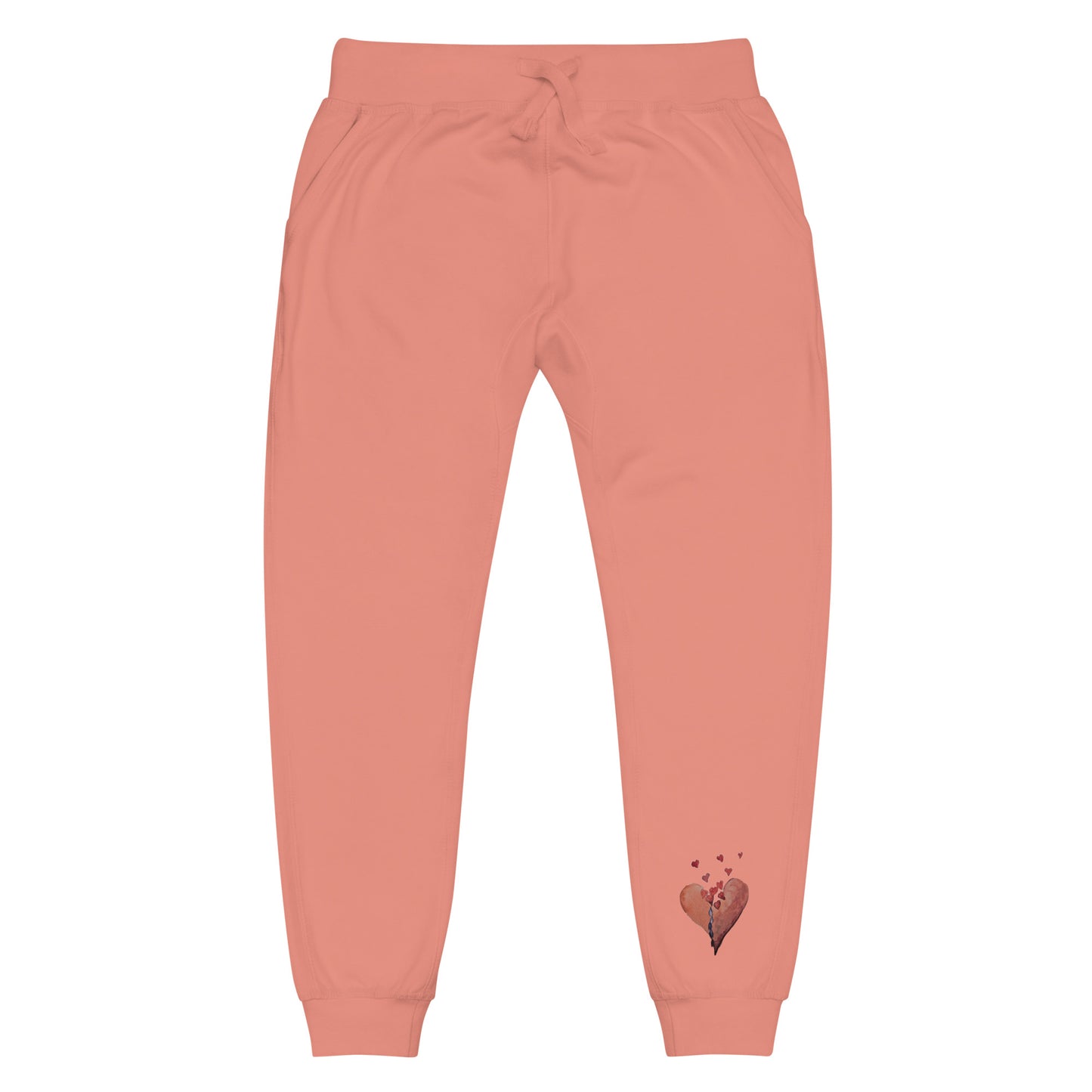 Broken Heart Flowing - Unisex fleece sweatpants