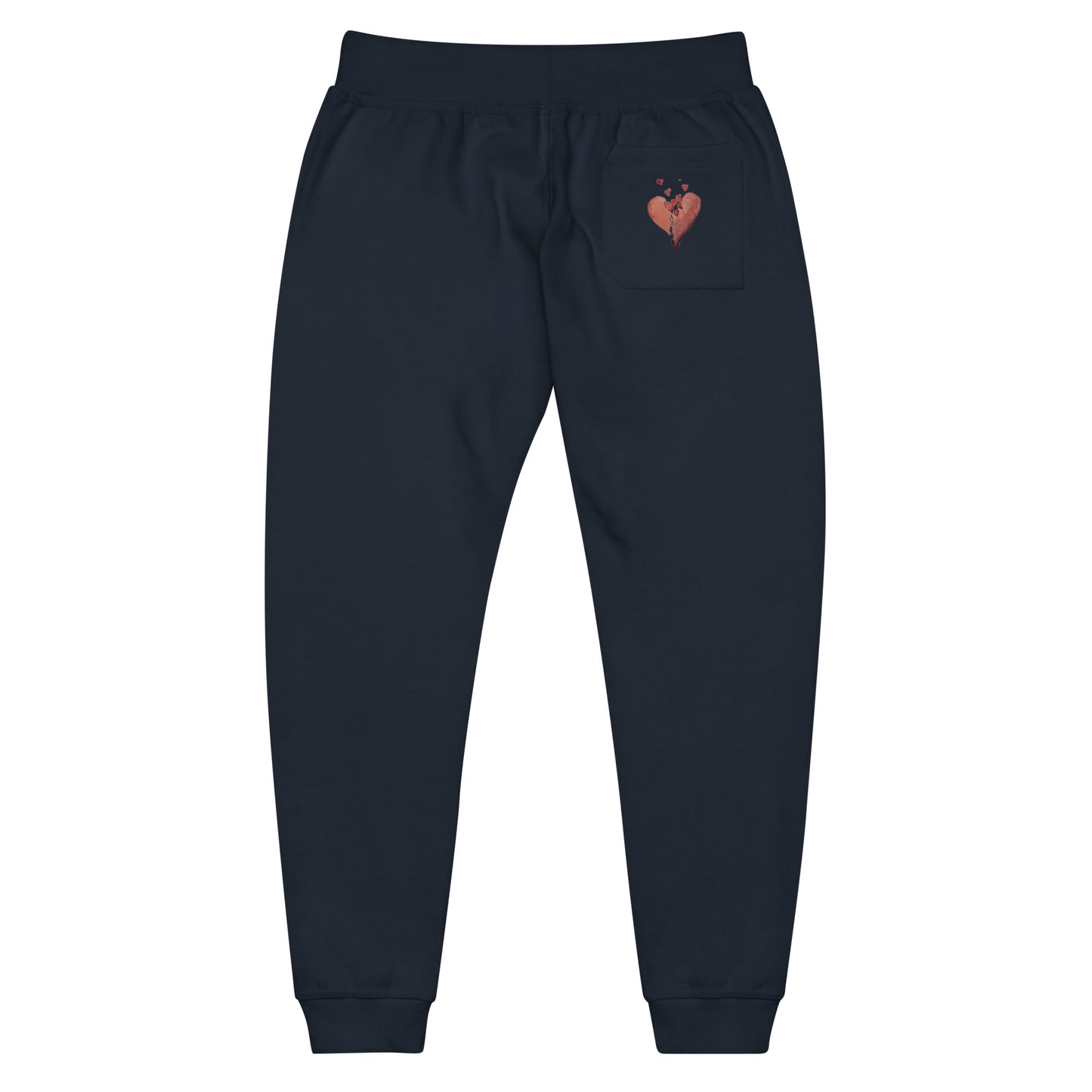 Broken Heart Flowing - Unisex fleece sweatpants