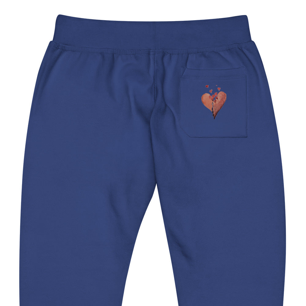 Broken Heart Flowing - Unisex fleece sweatpants