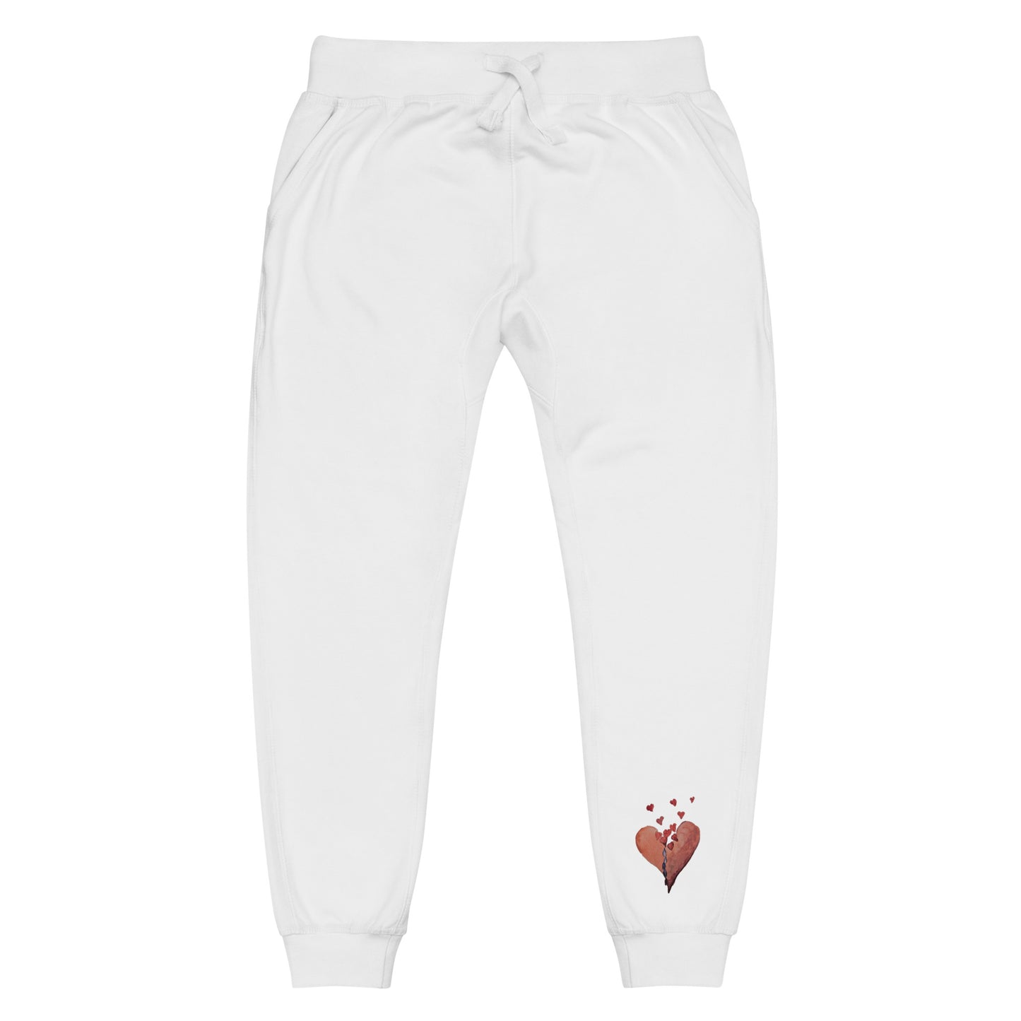 Broken Heart Flowing - Unisex fleece sweatpants