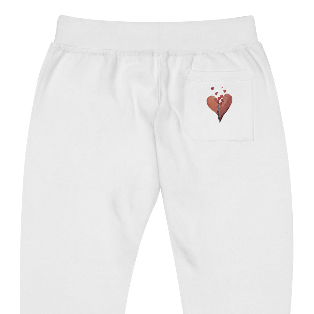 Broken Heart Flowing - Unisex fleece sweatpants