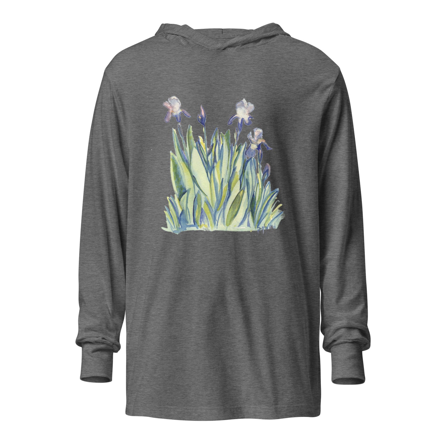 Many Iris - Hooded long-sleeve tee