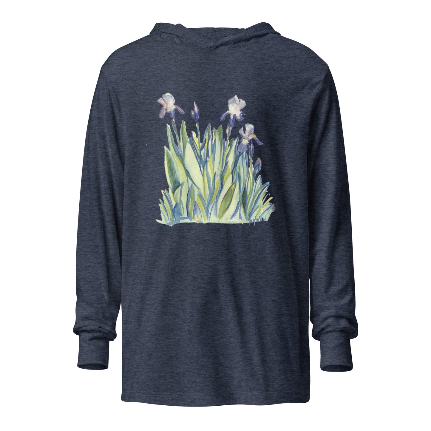 Many Iris - Hooded long-sleeve tee