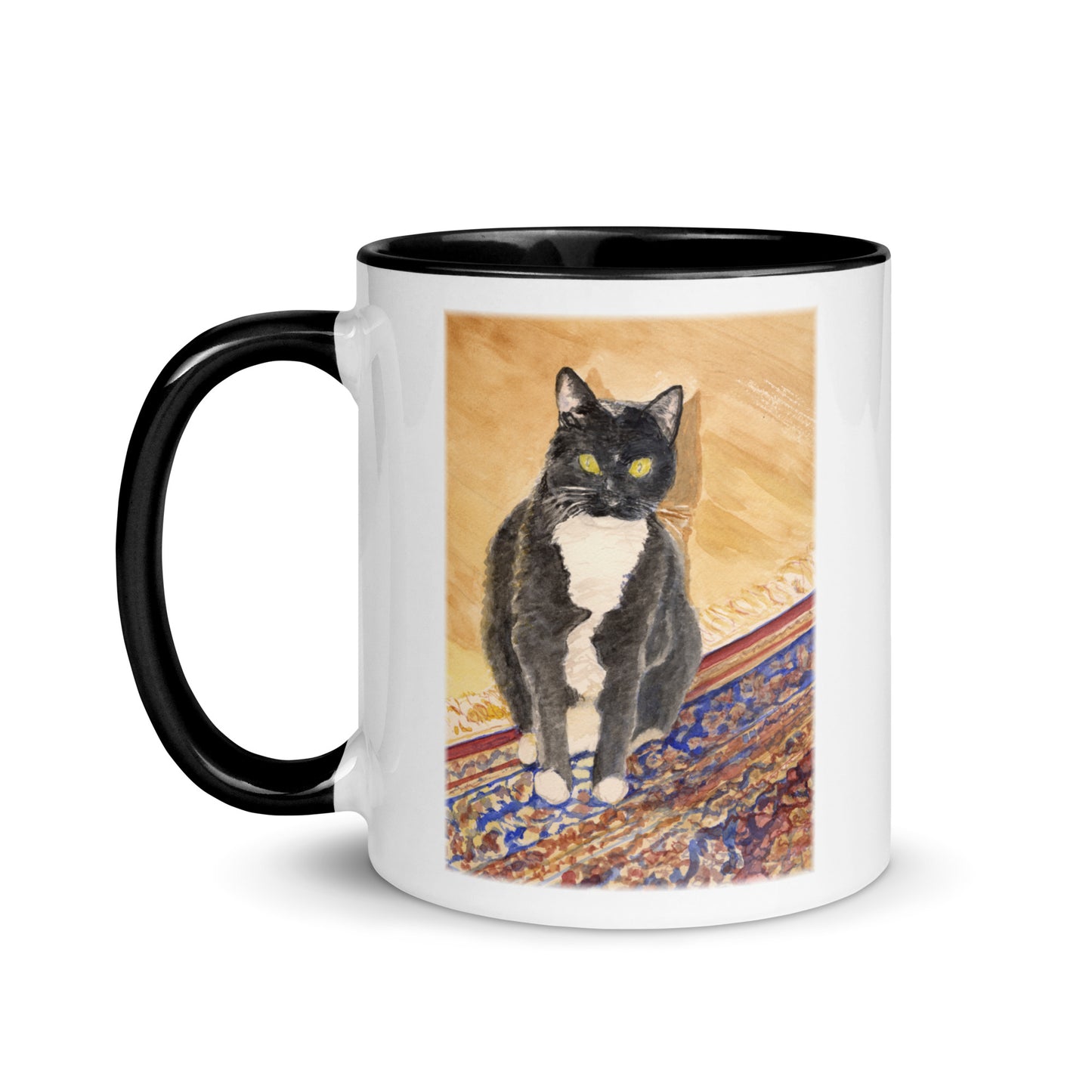 Louie, the cat, Mug with Color Inside