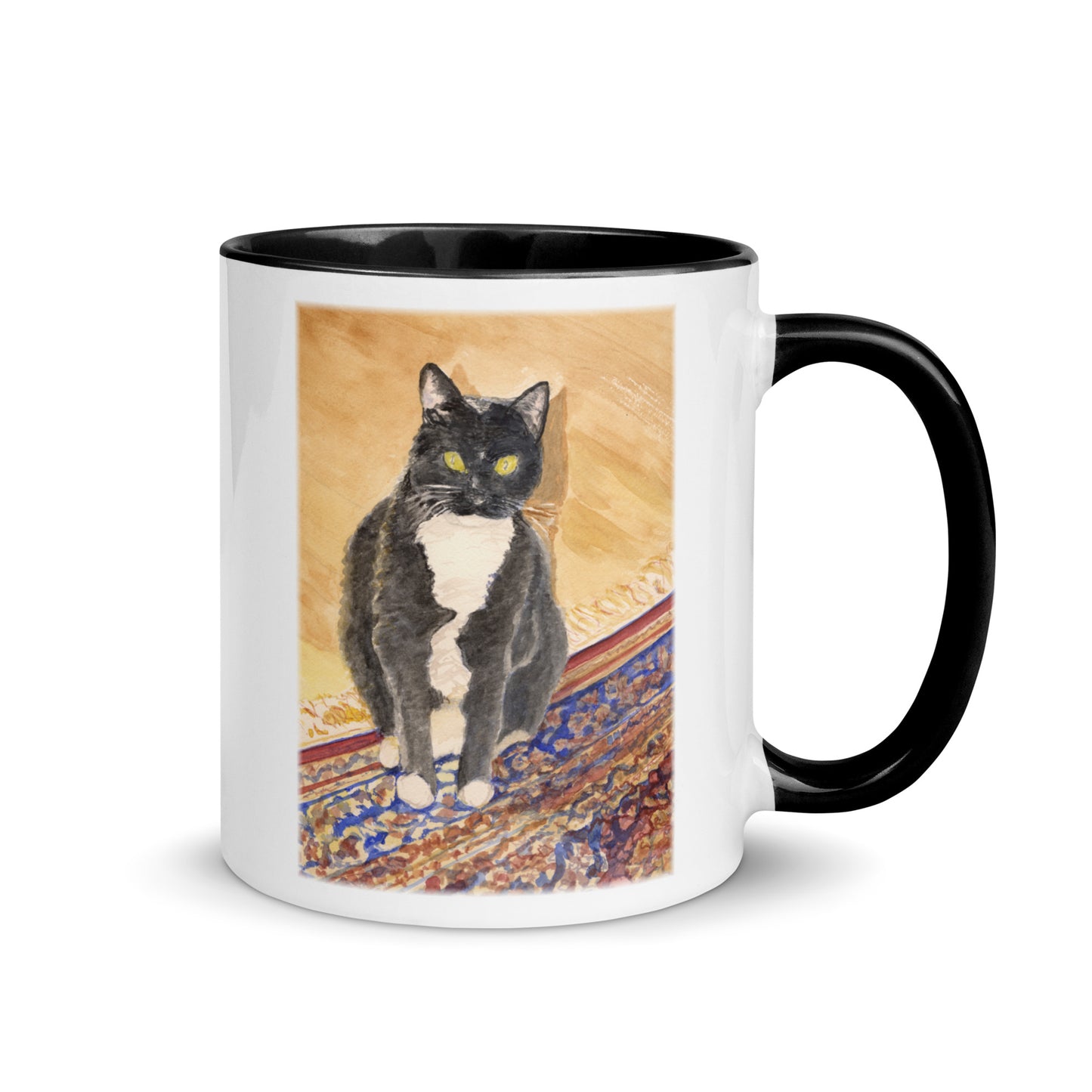 Louie, the cat, Mug with Color Inside