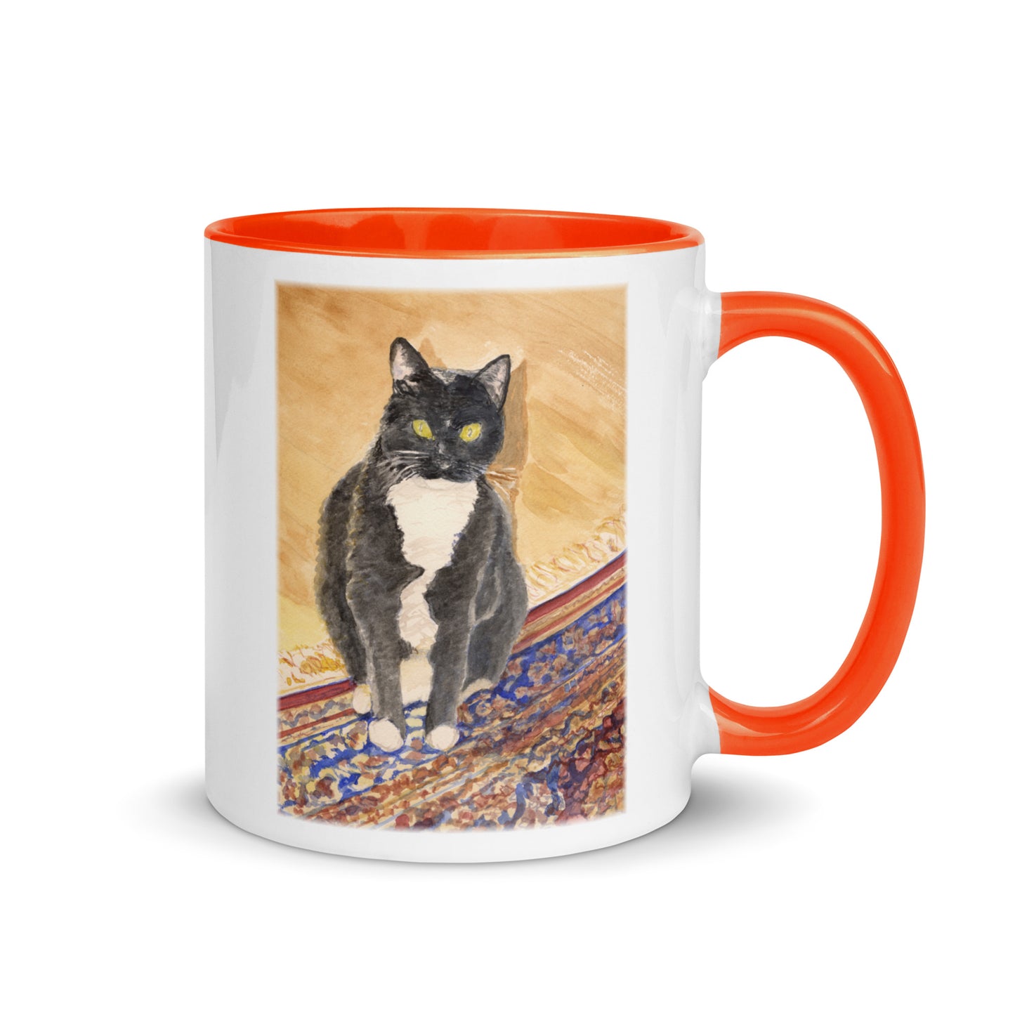 Louie, the cat, Mug with Color Inside