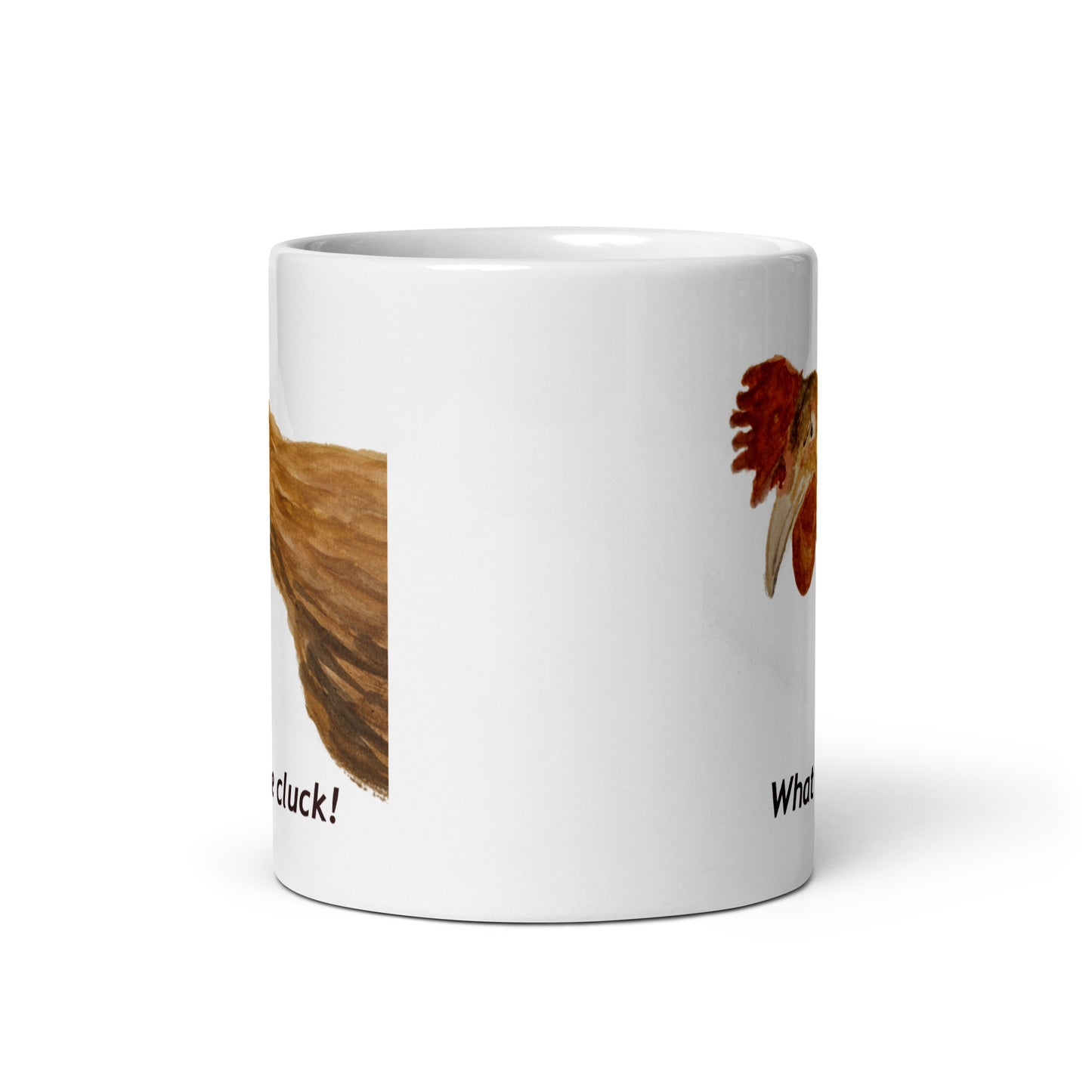 'What the Cluck' - White glossy mug