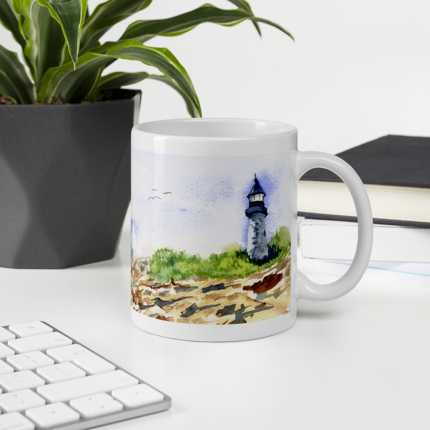 Pemaquid Lighthouse - White glossy mug