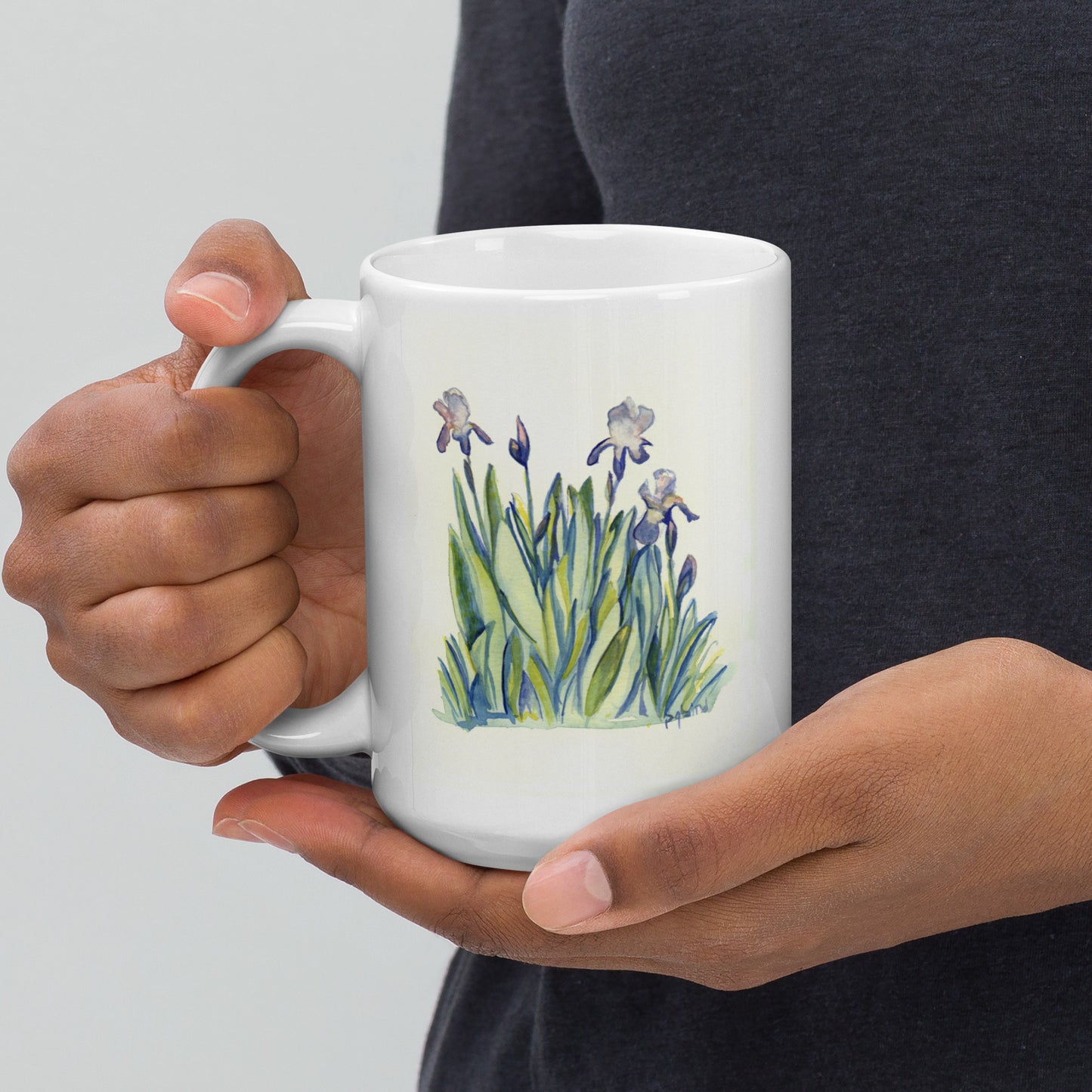 Iris - White glossy mug