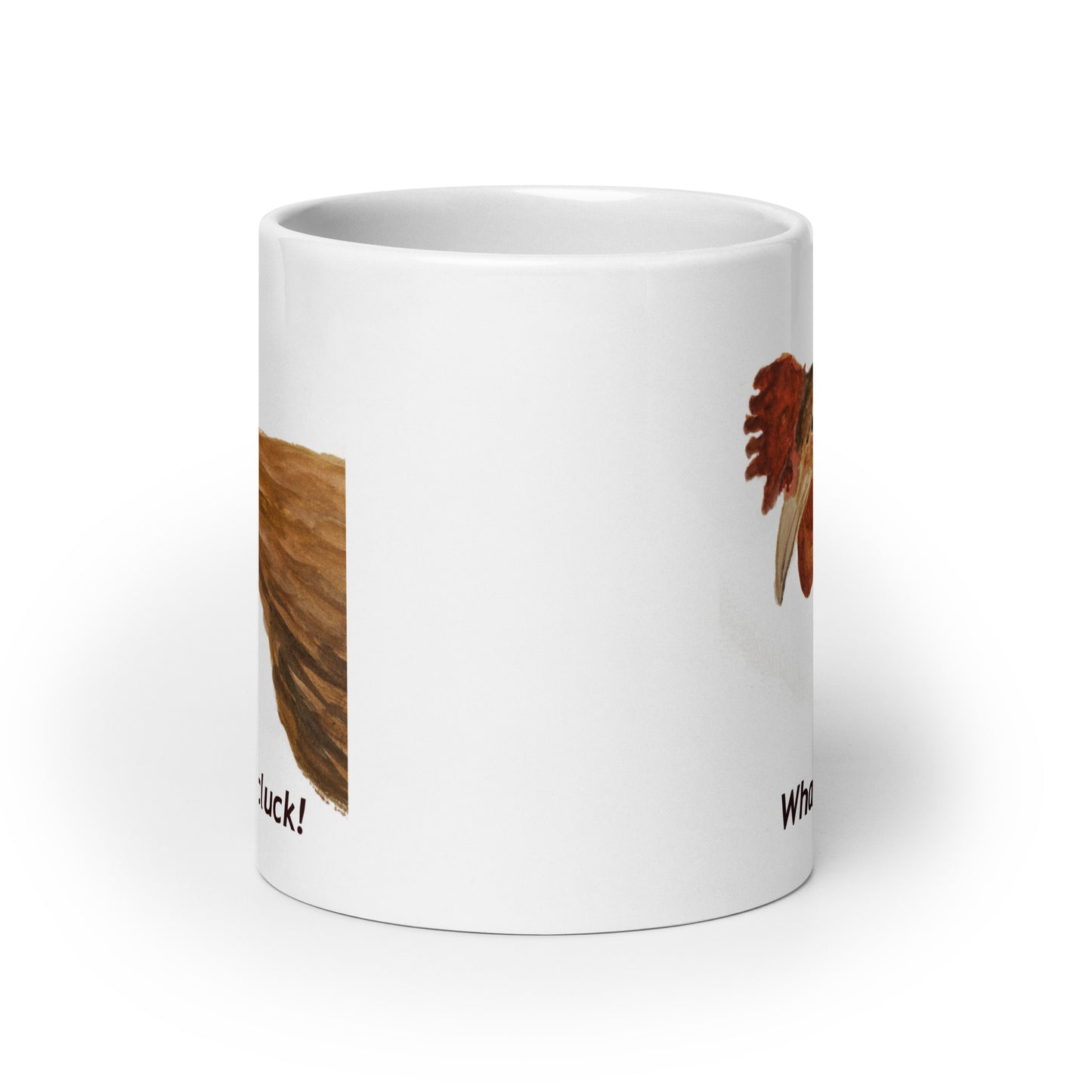 'What the Cluck' - White glossy mug